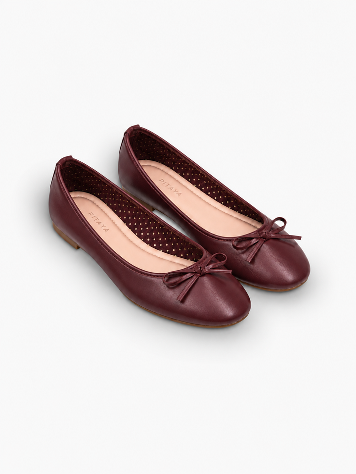 Dora Bow Ballerina - Plum