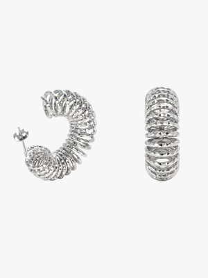 Naya Swirl Hoop Earrings - Stainless Steel