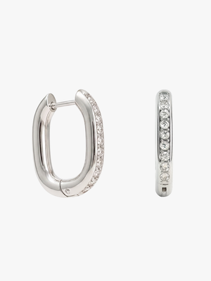 Oda Square Stone Earrings - Stainless Steel