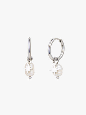 Nima Pearl Earrings - Stainless Steel