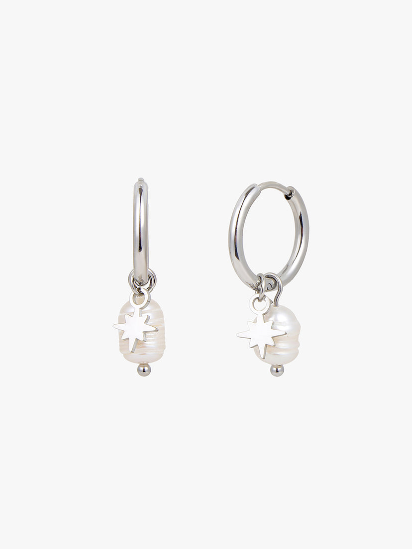 Nima Pearl Earrings - Stainless Steel