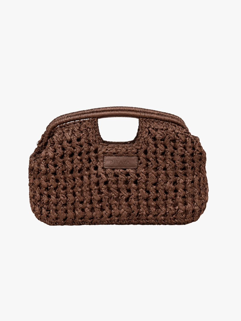 Elvira Braided Handbag - Dark Brown