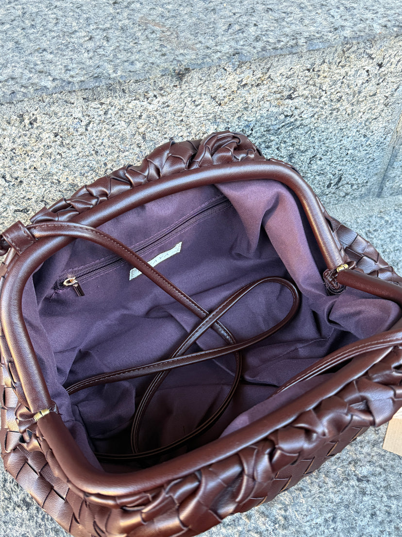Aya Large Clutch - Espresso Brown