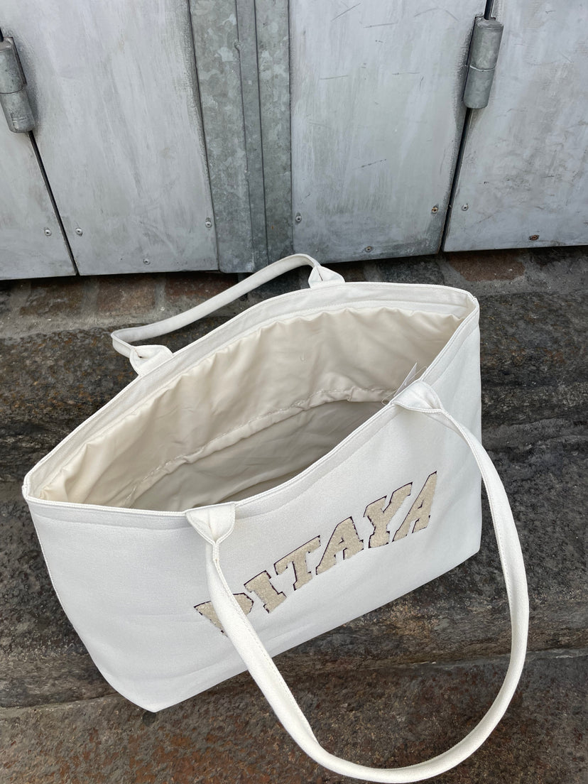 Vilma Tote Bag XL - Off White Teddy