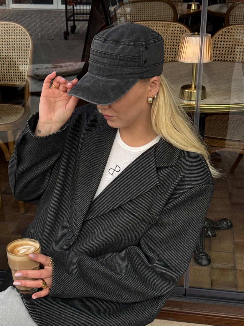 Elsa Washed Cap - Dark Grey
