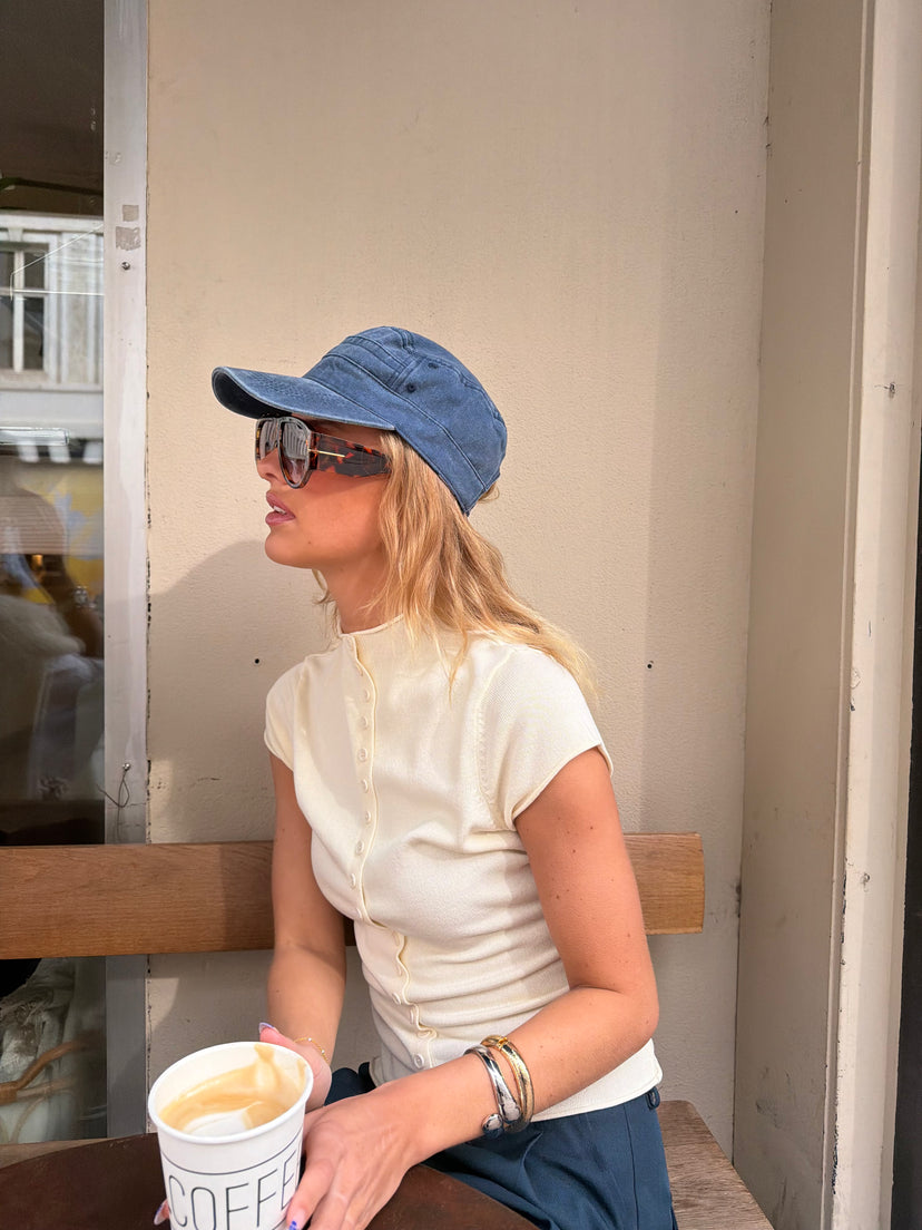 Elsa Washed Cap - Denim Blue