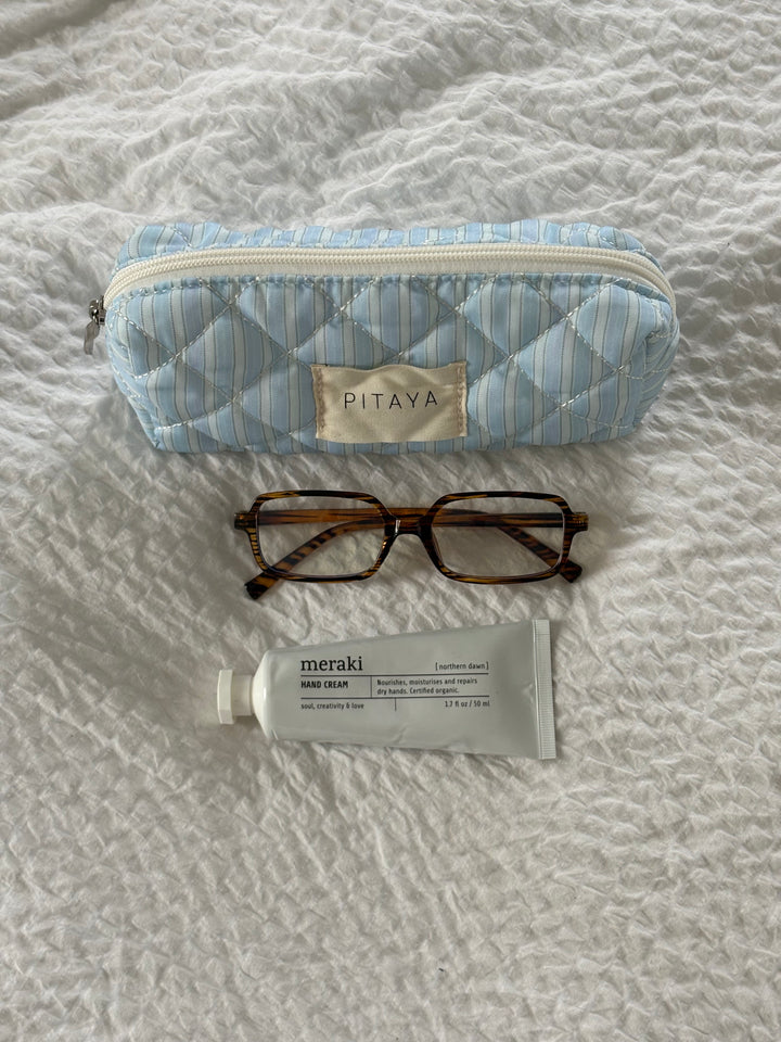 Small Makeup Bag - Blue Stripe