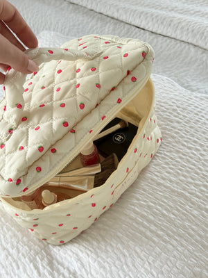 Large Makeup Bag - Strawberries