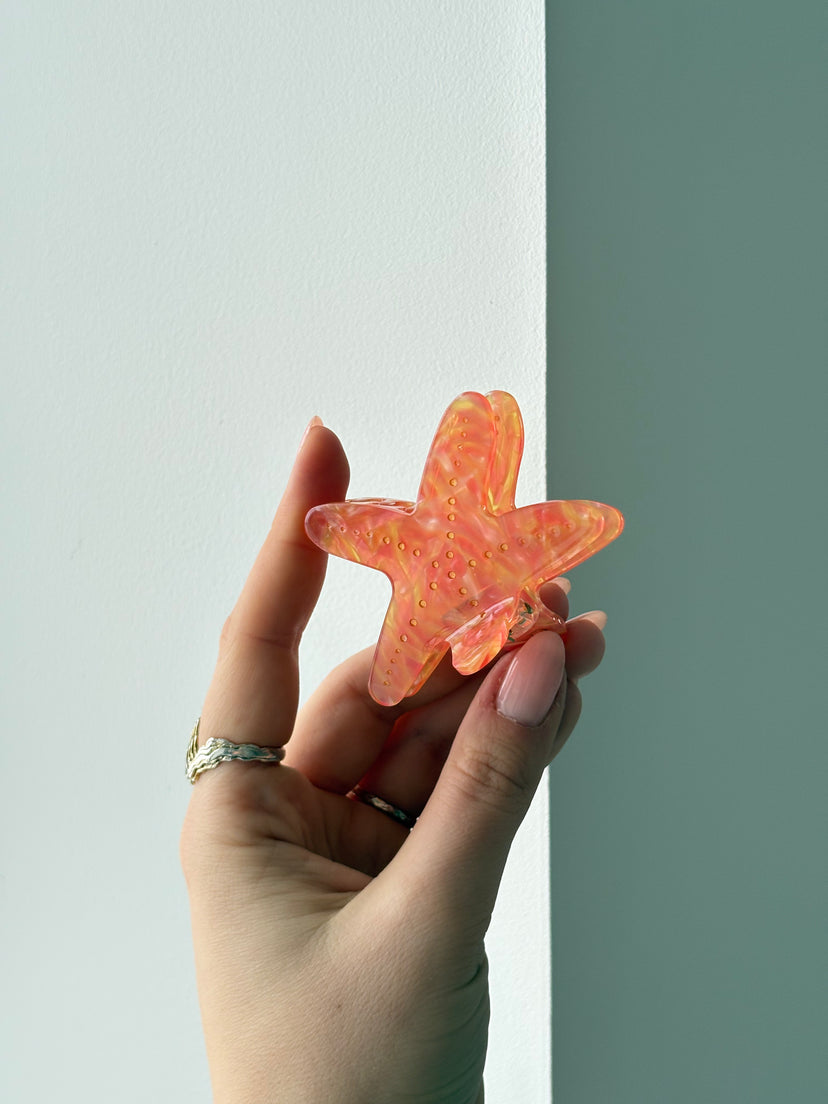 Salva Starfish Hairclip - Orange