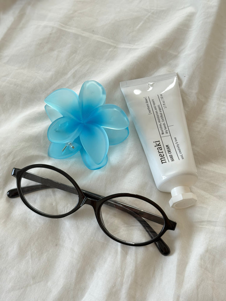 Gry Flower Hairclip - Matte Blue