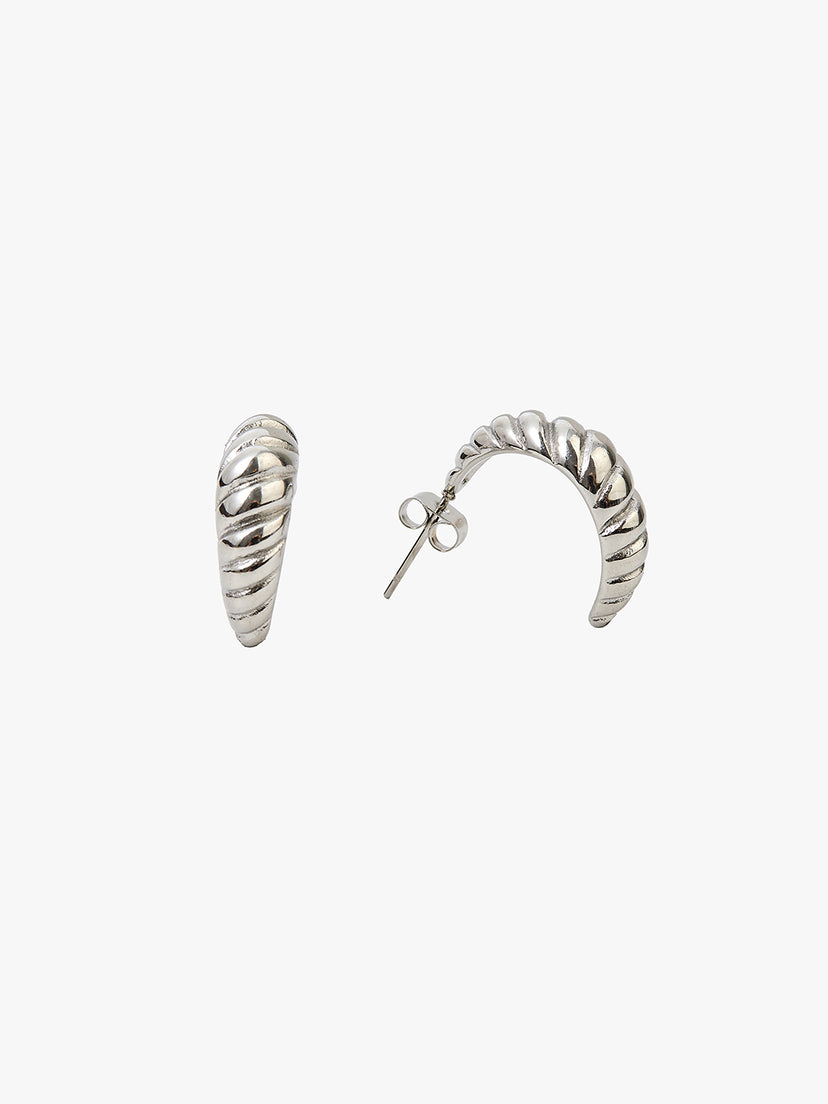 Adelina Swirl Earrings - Stainless Steel