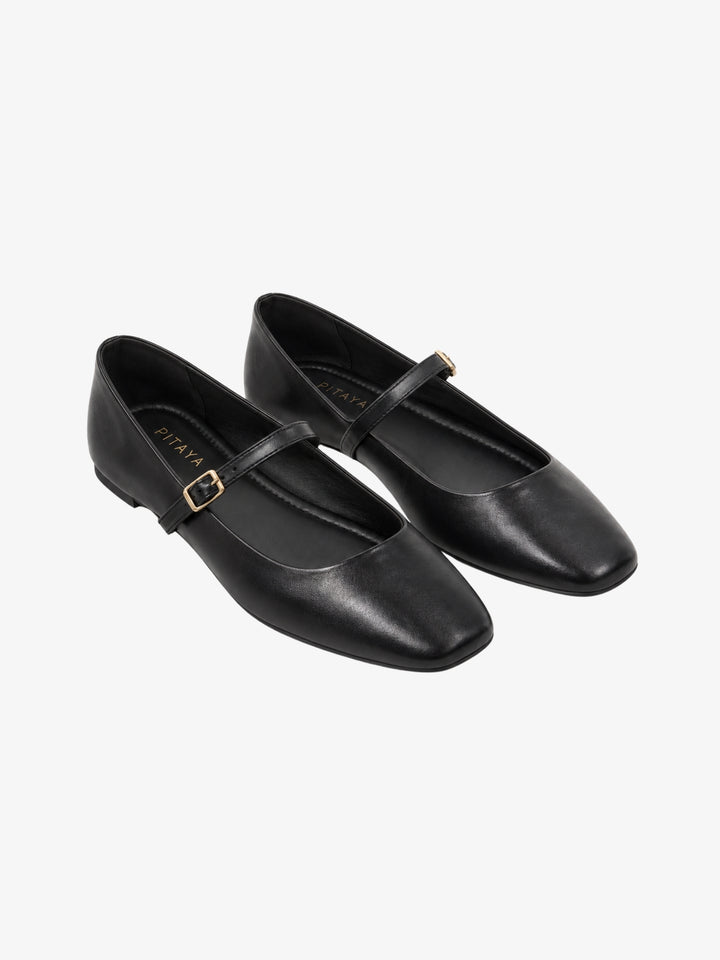 Mary Jane Strap Ballerina - Black