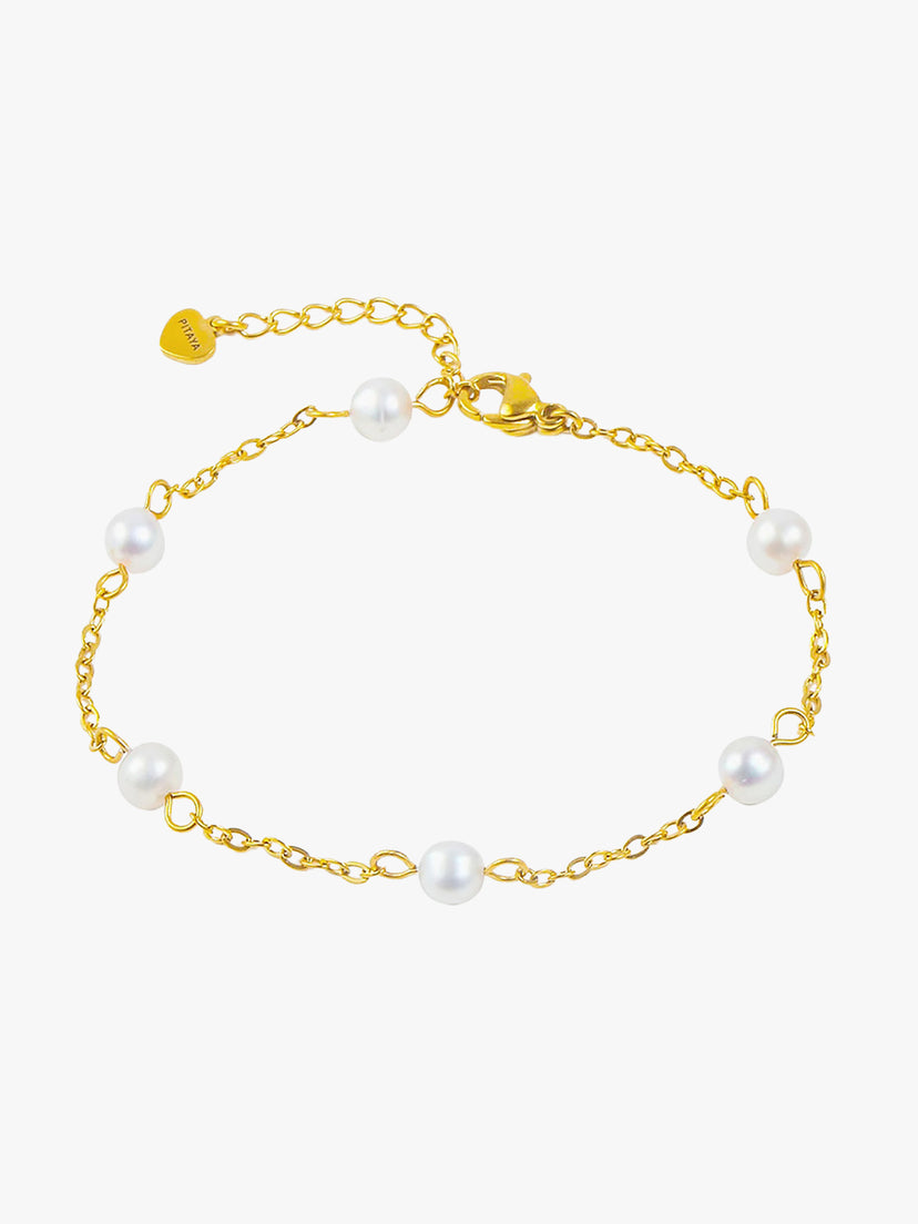 Rikke Pearl Bracelet - Gold Plated