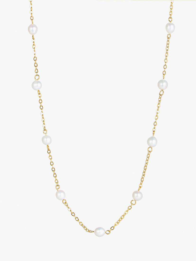 Rikke Pearl Necklace - Gold Plated