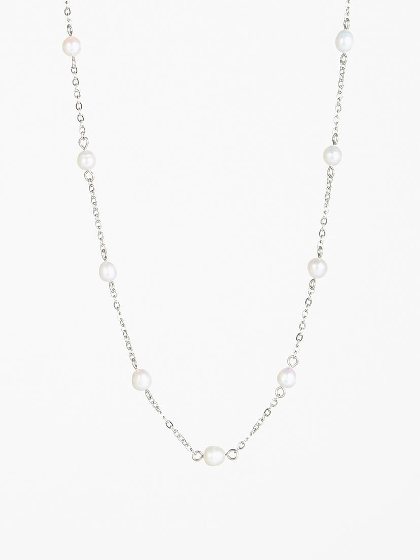 Rikke Pearl Necklace - Stainless Steel