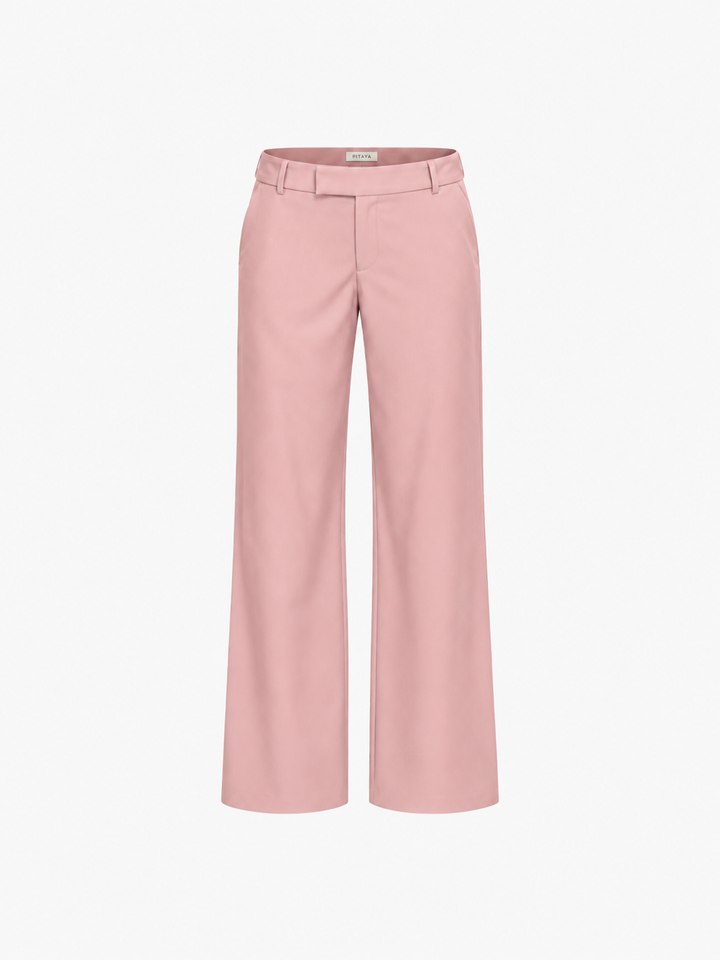 Nora Low Waist Pants - Dusty Pink