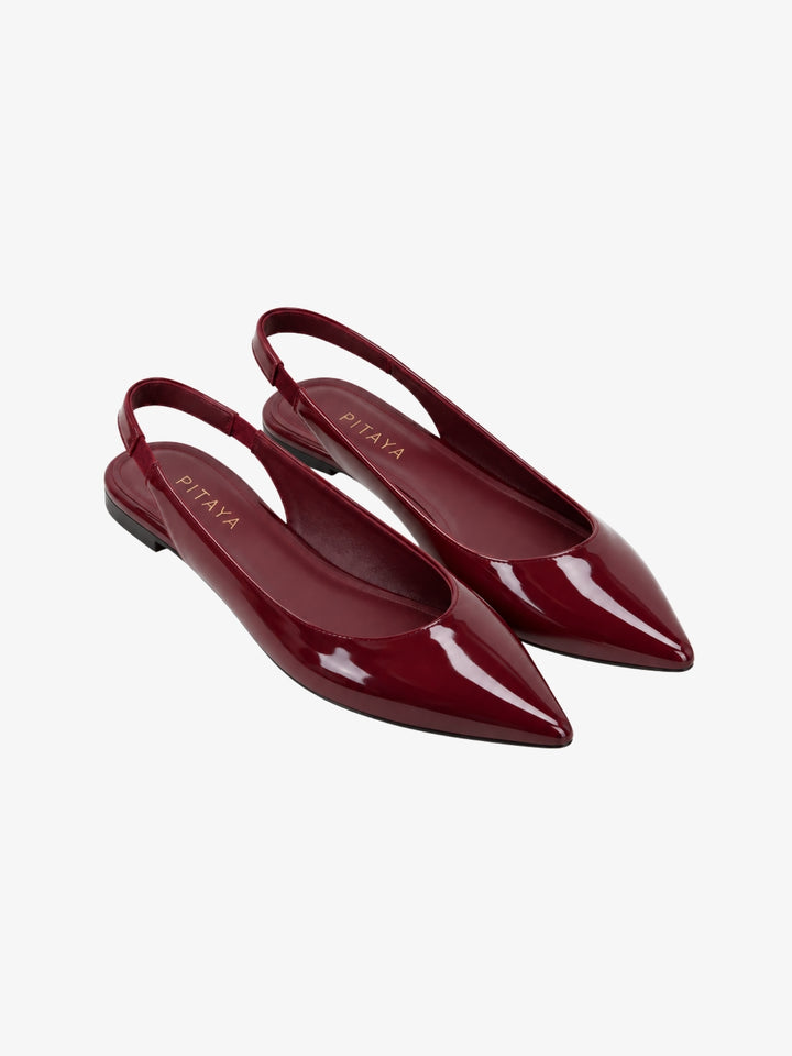 Patricia Slingback Ballerina - Shiny Plum