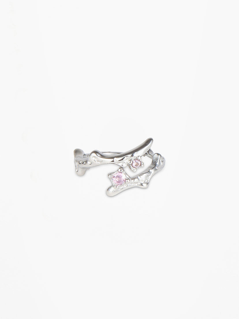 Rosa Double Stone Ring - Stainless Steel