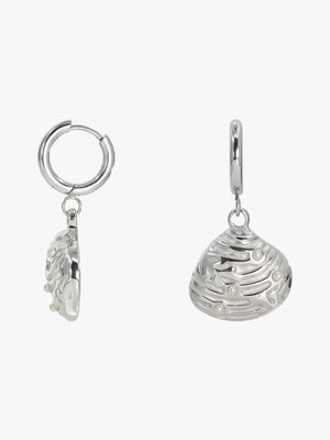 Liora Pearl Shell Earrings - Stainless Steel