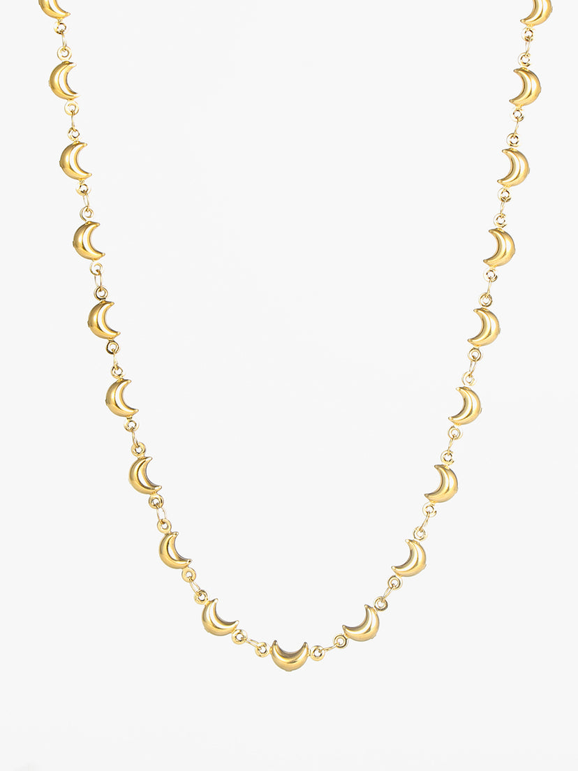 Moon Necklace - Gold Plated