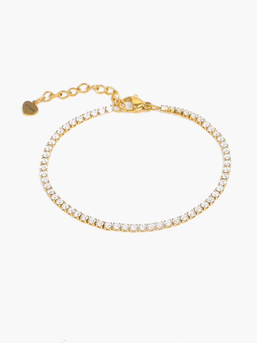 Mira Zircon Bracelet - Gold Plated