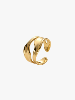 Scarlett Wave Ring - Gold Plated