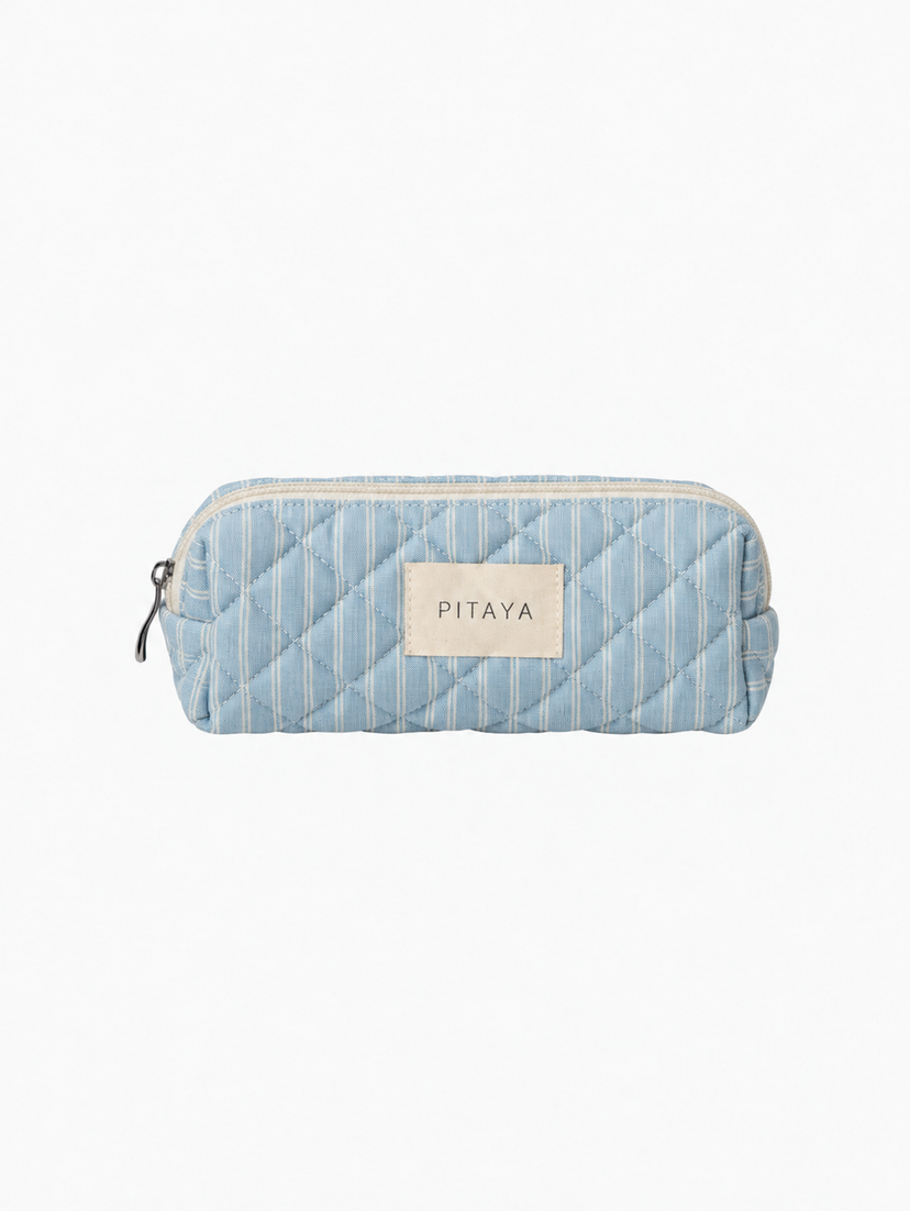 Small Makeup Bag - Blue Stripe