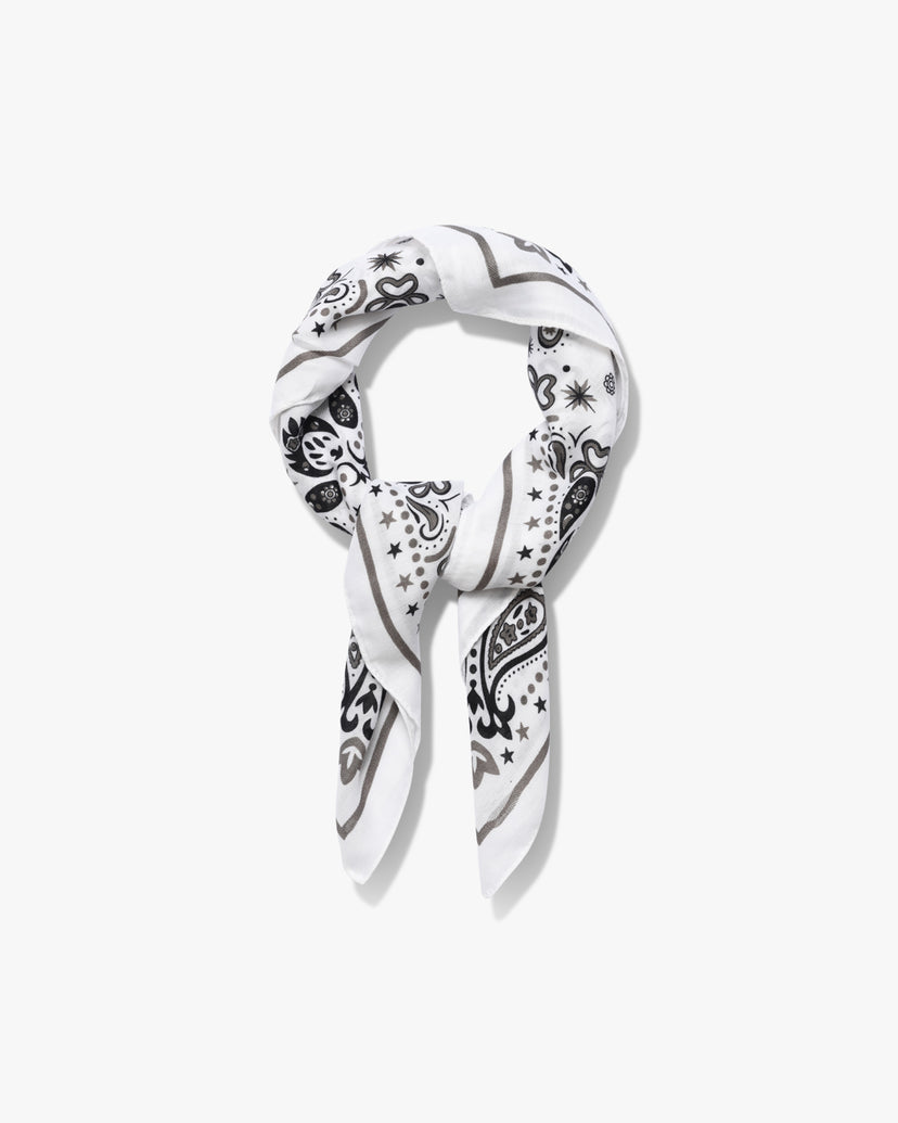 Vigga Paisley Bandana - White