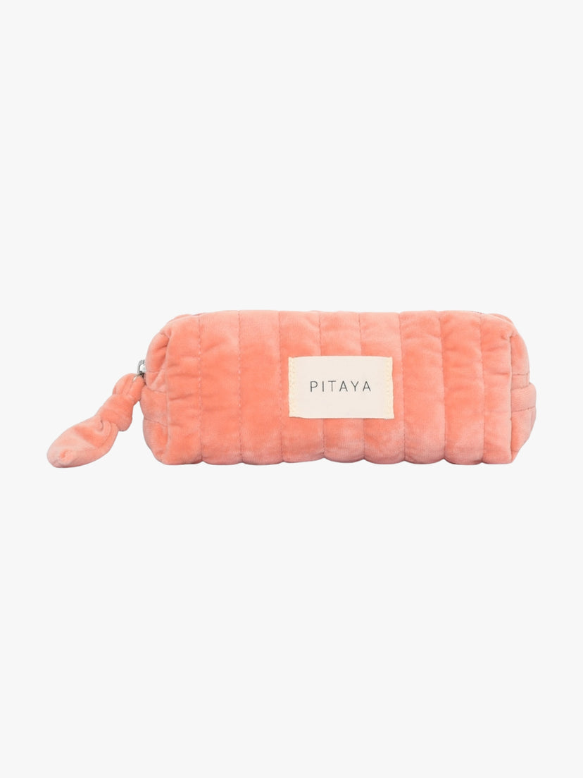 Velvet Makeup Bag Small - Dusty Coral