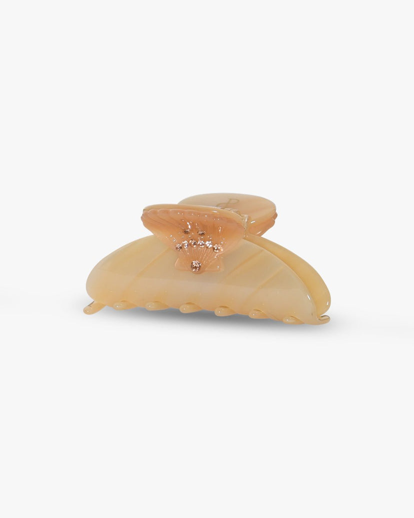 Astrid Shell Hairclip - Yellow