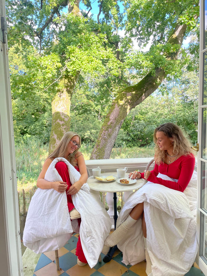 Anna Loungewear Top - Cherry Red