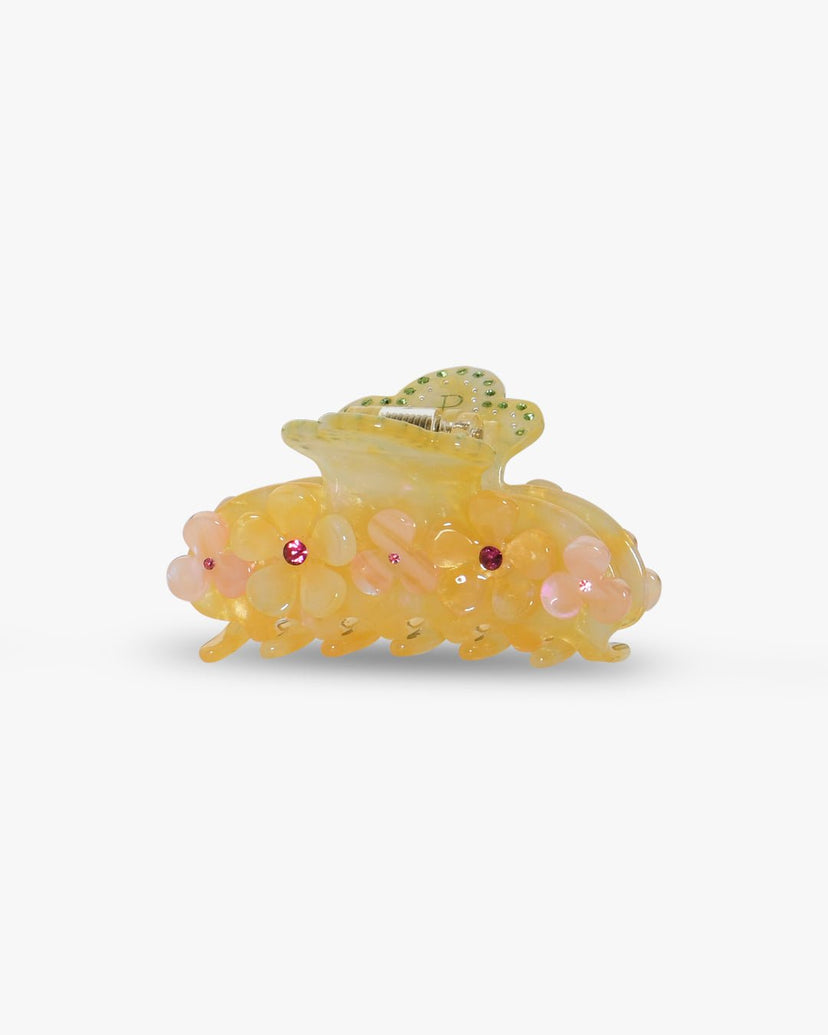 Ellen Flower Hairclip - Yellow