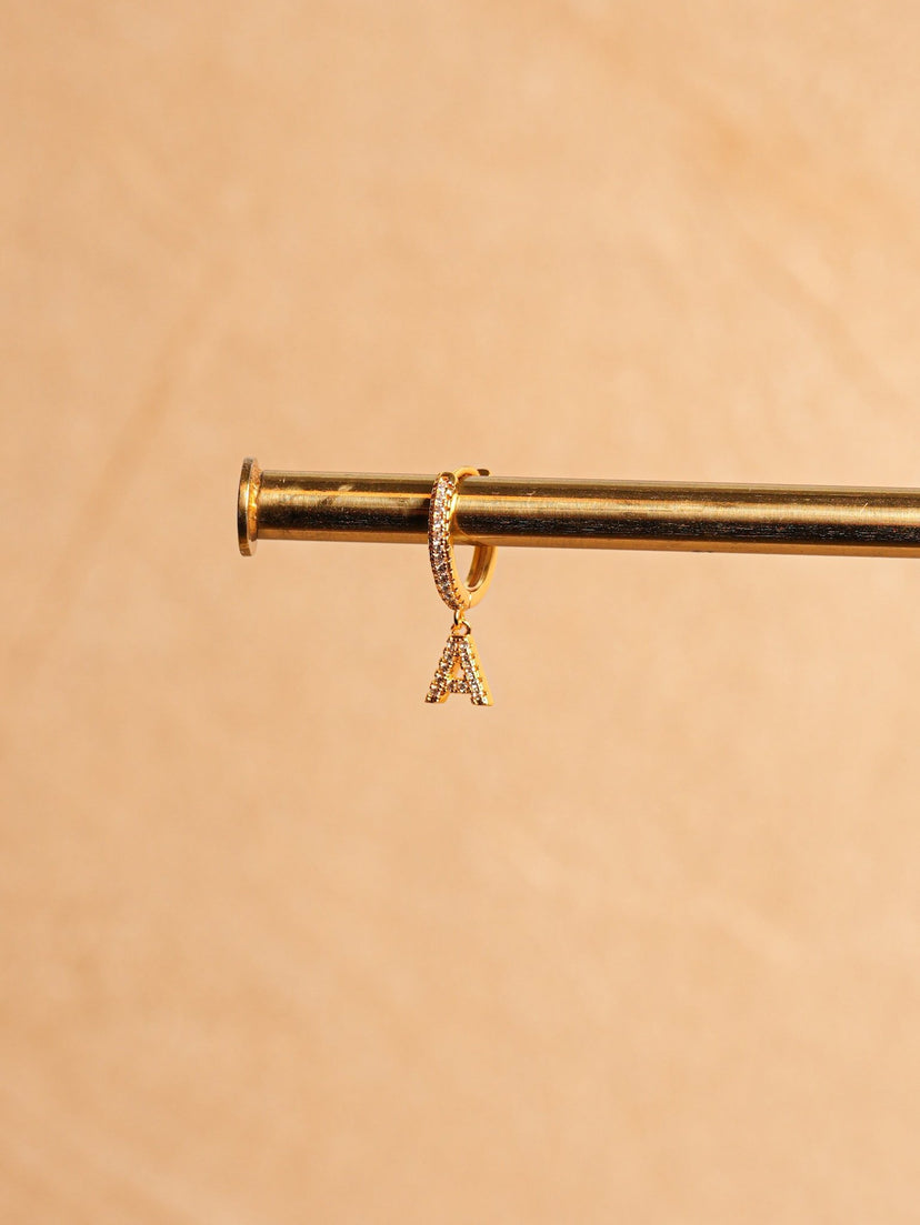 Letter Earrings - Gold Plated